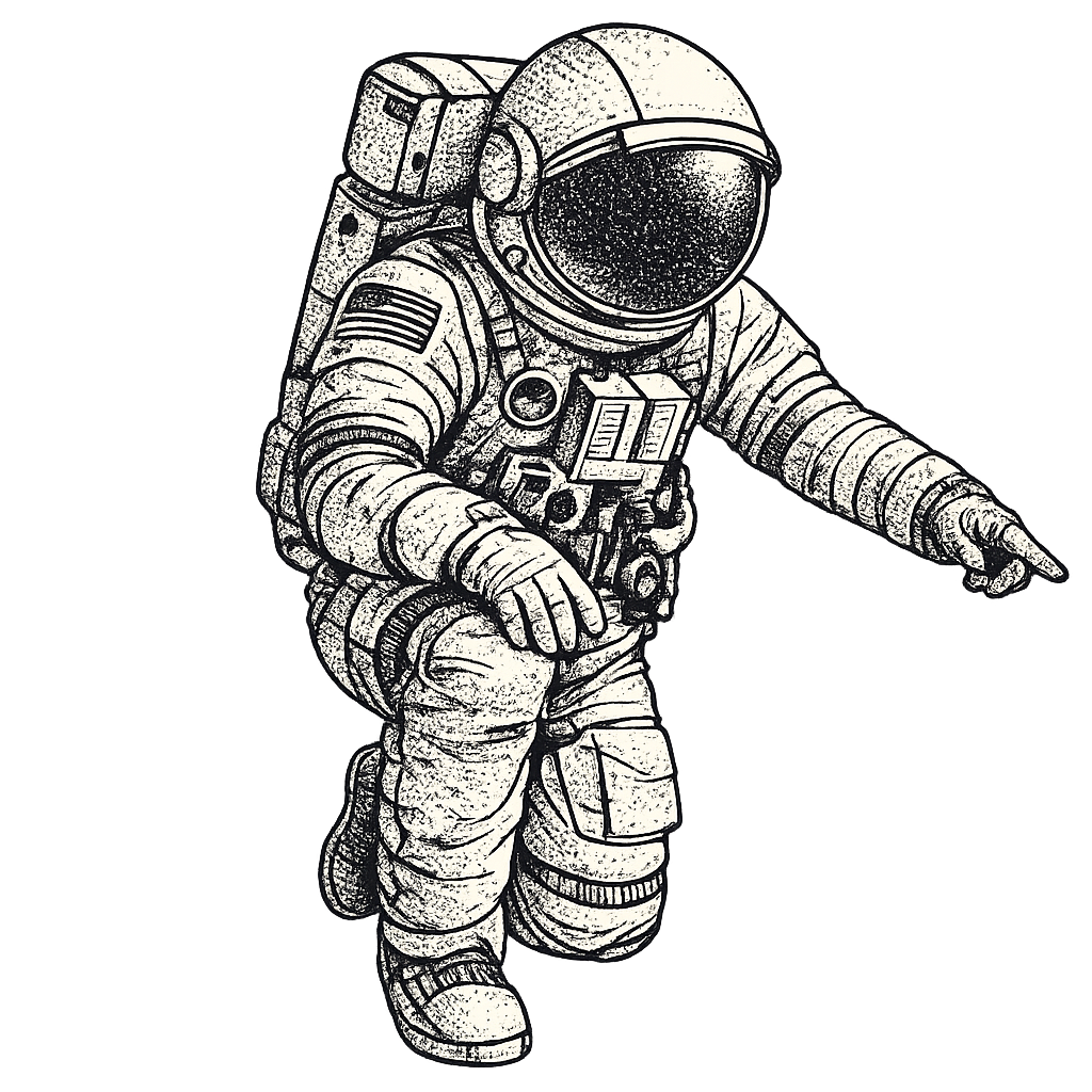 Astronaut pointing